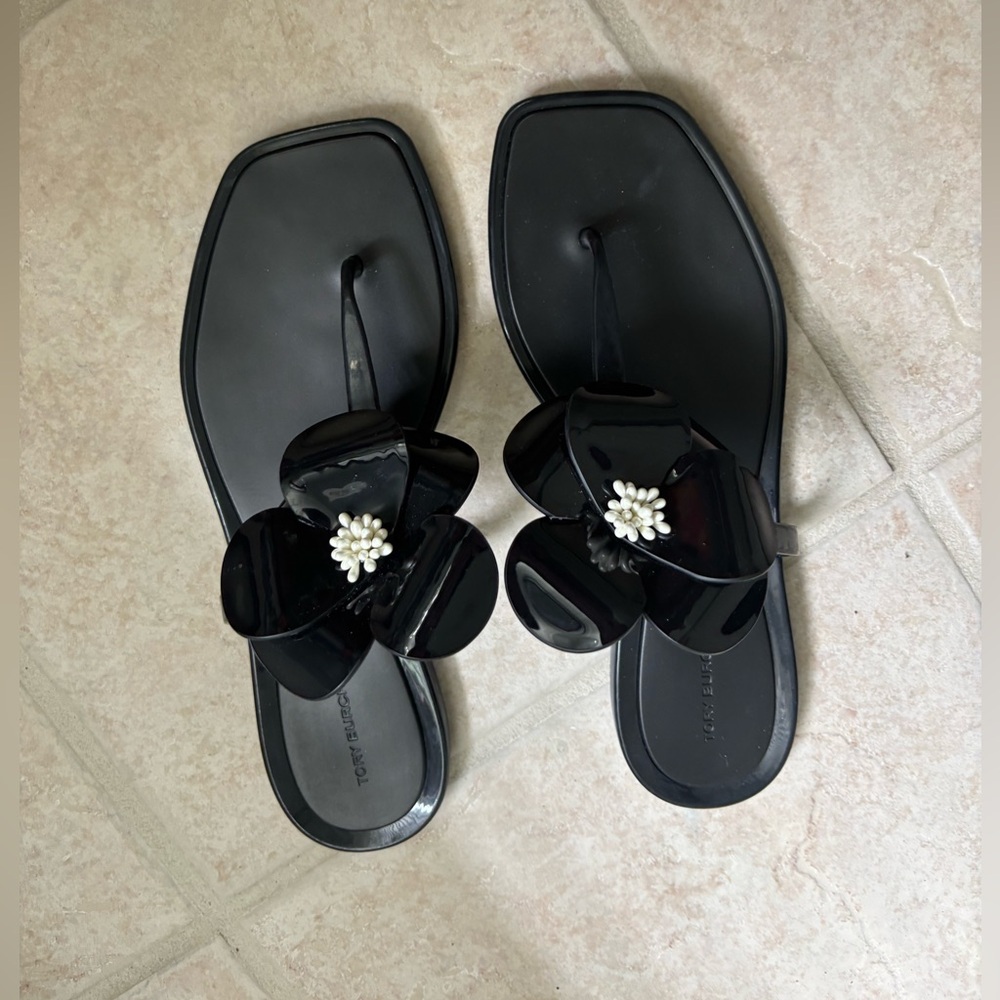 NIB Tory Burch Flower Jelly TPU Sandals - Picture 4 of 8